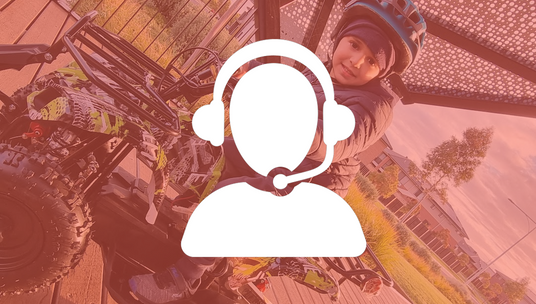 The image shows an icon of a person wearing a headset, symbolising customer support or service.