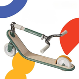 Children's scooter with a colorful background