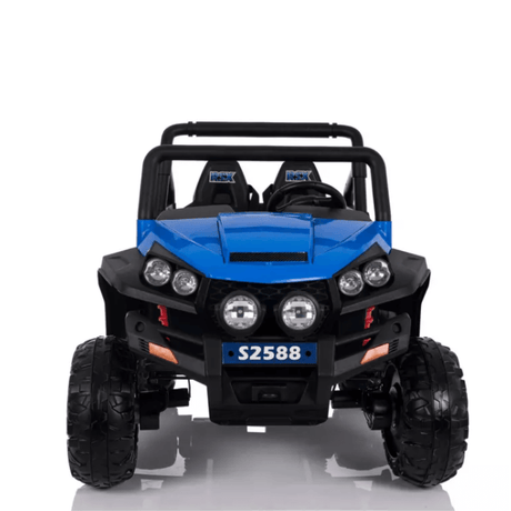 Kids Car Sales Big 2-Seat Trail-Cat 24v Kids Ride-On Buggy w/ Remote - Blue BJS2588-1-BLU