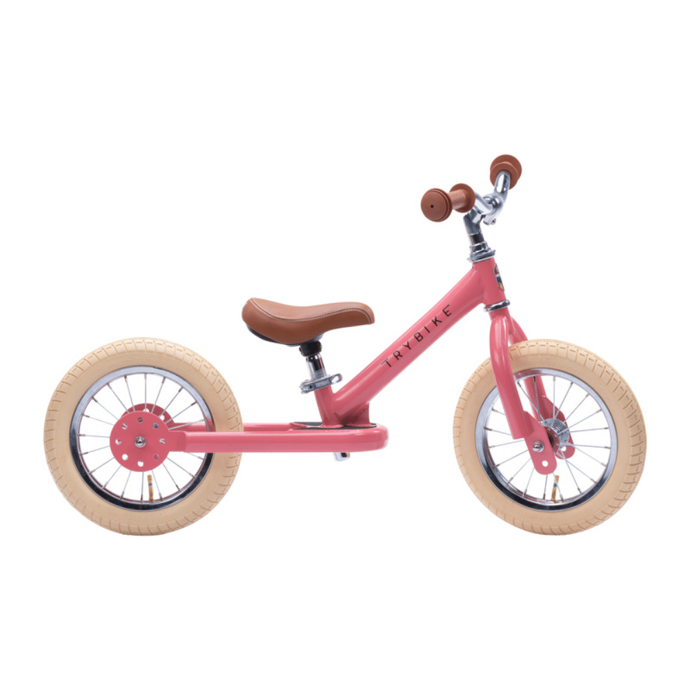 Trybike Trybike Steel 2 in 1 Kids Trike/Balance Bike - Vintage Pink TB6143