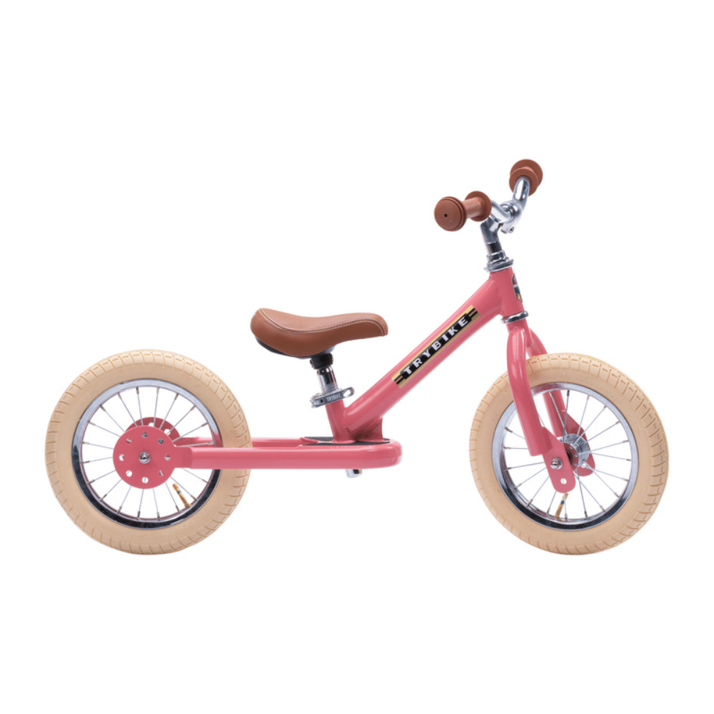 Trybike Trybike Steel 2 in 1 Kids Trike/Balance Bike - Vintage Pink TB6143