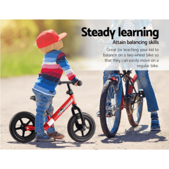 Kids 12 Inch Ride-On Balance Bike - Red