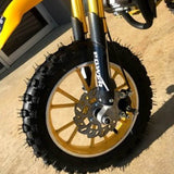 MJM MJM 49cc Petrol Powered 2-Stroke Kids Dirt Bike - Yellow MJM-49DB-YEL