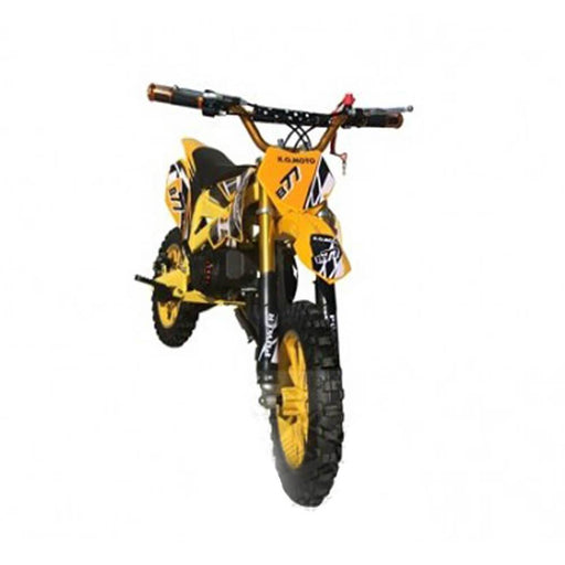 MJM MJM 49cc Petrol Powered 2-Stroke Kids Dirt Bike - Yellow MJM-49DB-YEL