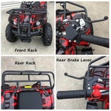 MJM MJM 49cc Petrol Powered 2-Stroke Farm Kids ATV Quad Bike - Red MJM-49ATV-FA-RED