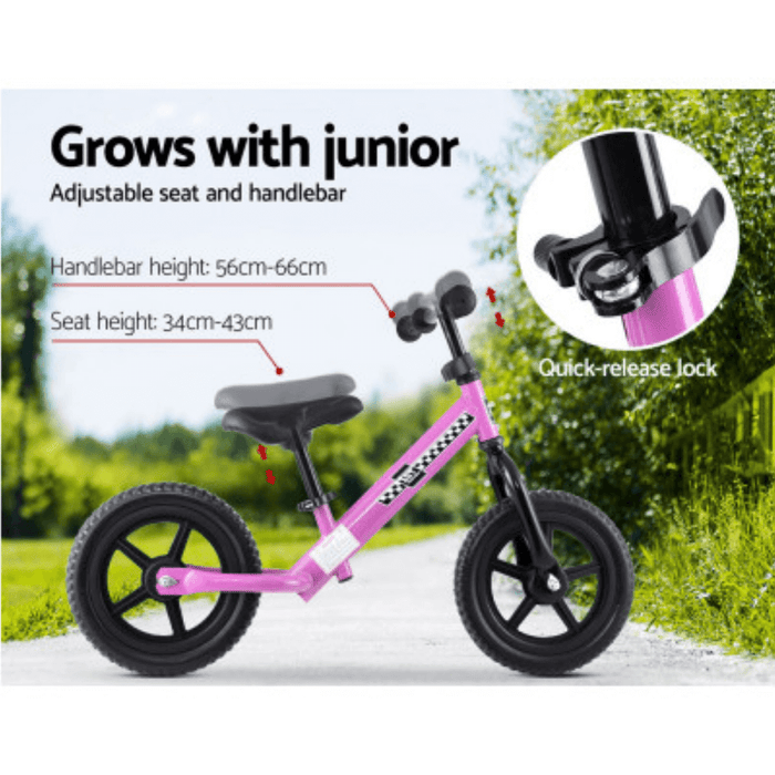 Unbranded Kids 12 Inch Ride-On Balance Bike - Pink KBB-STL12-PK