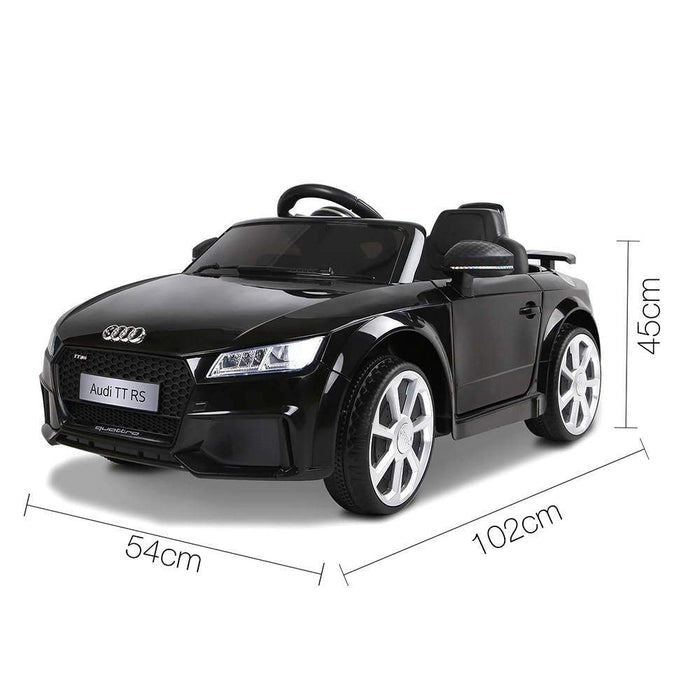 Unbranded Audi TT RS Roadster Licensed Black 12v Ride-On Kids Car RCAR-TTS-BK