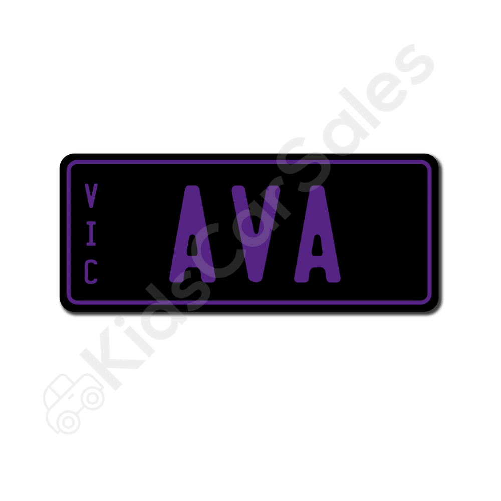Kids personalised number plates top