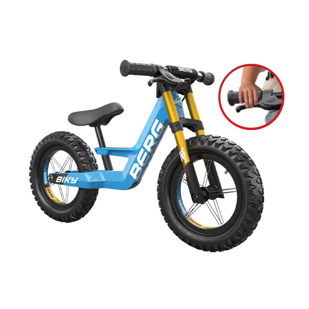 BERG BERG Biky Cross 12" Inch Wheel Kids Balance Bike With Handbrake - Blue 24.74.71.00