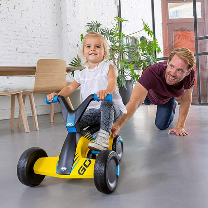 BERG BERG GO² SparX Yellow 2-in-1 Pedal Kart/Push Car for Toddlers 24.50.04.00