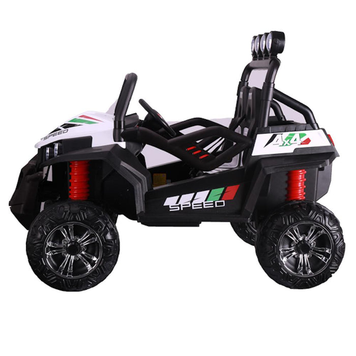 Kids Car Sales Big 2-Seat Trail-Cat 24v Kids Ride-On Buggy w/ Remote - White BJS2588-1-WHI