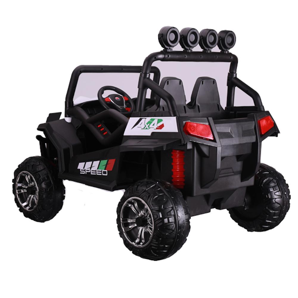 Kids Car Sales Big 2-Seat Trail-Cat 24v Kids Ride-On Buggy w/ Remote - White BJS2588-1-WHI