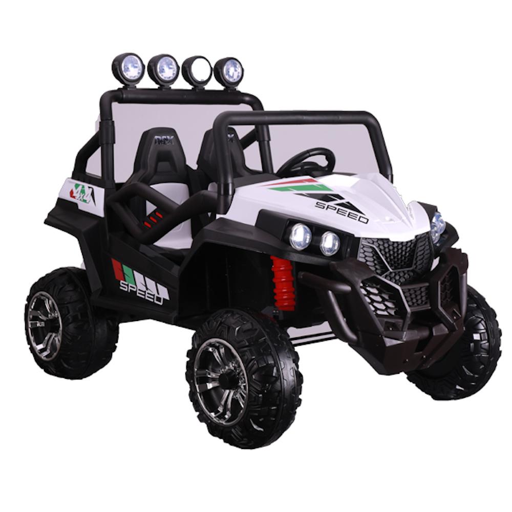 Kids Car Sales Big 2-Seat Trail-Cat 24v Kids Ride-On Buggy w/ Remote - White BJS2588-1-WHI