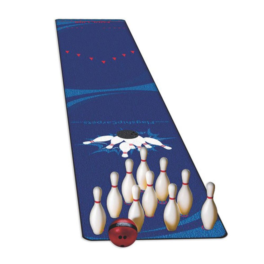 Ten Pin Bowlng Array Complete Ten Pin Bowling Set with Pins, 2.2kg Ball & 9m Bowling Carpet ...