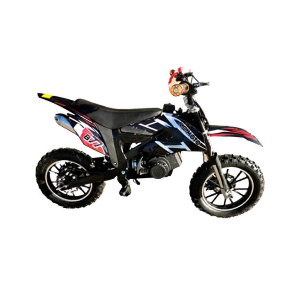 MJM Black MJM 49cc Petrol Powered 2-Stroke Kids Dirt Bike MJM-49DB-BLA