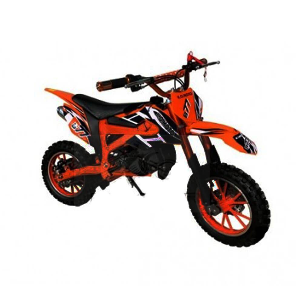 MJM 49cc Petrol Powered 2-Stroke Kids Dirt Bike - Orange- Kids Car Sales