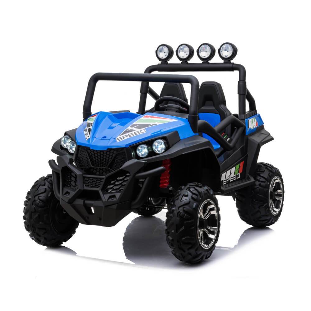 Kids Car Sales Big 2-Seat Trail-Cat 24v Kids Ride-On Buggy w/ Remote - Blue BJS2588-1-BLU