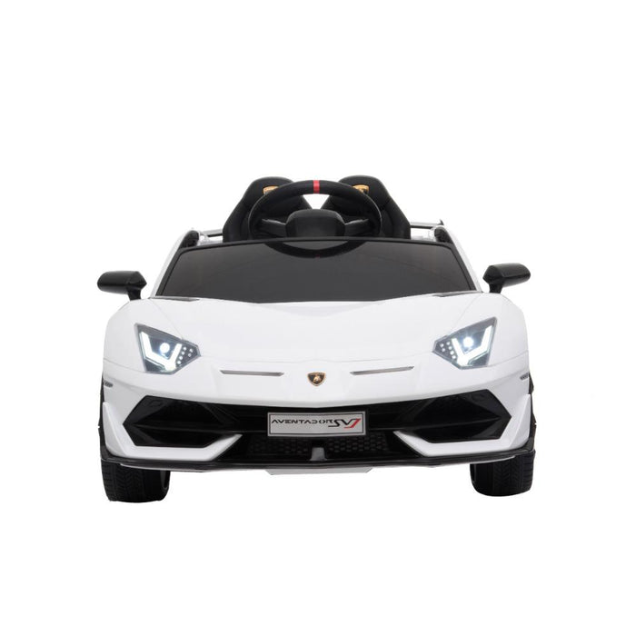 Kids Car Sales Lamborghini Aventador SVJ 12v Kids Ride-On Car w/ Remote - White HL328-WHI