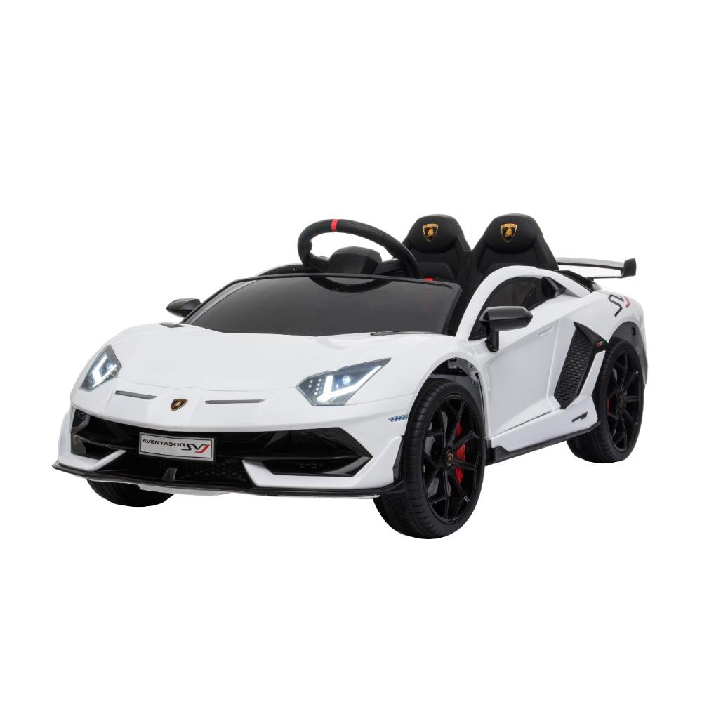 Kids Car Sales Lamborghini Aventador SVJ 12v Kids Ride-On Car w/ Remote - White HL328-WHI