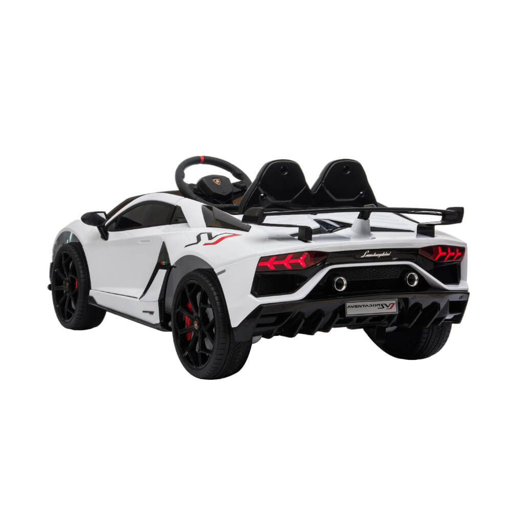 Kids Car Sales Lamborghini Aventador SVJ 12v Kids Ride-On Car w/ Remote - White HL328-WHI