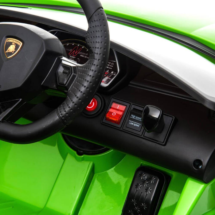 Kids Car Sales Lamborghini Aventador SVJ 12v Kids Ride-On Car w/ Remote - Green HL328-GRE