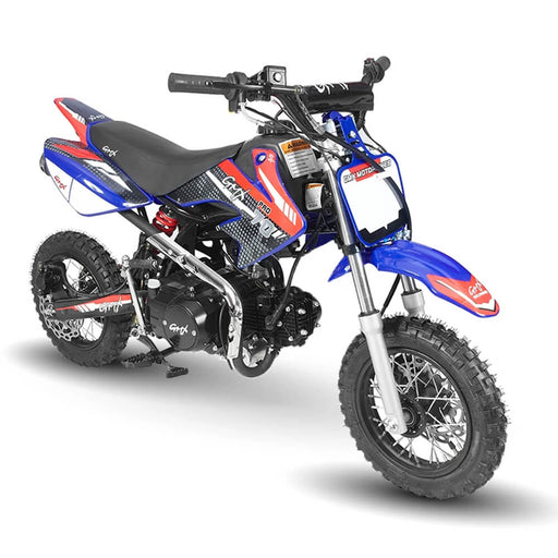 Products GMX 70cc 4-Stroke Semi-Auto Pro Kids Dirt Bike - Blue - KIDS CAR SALES