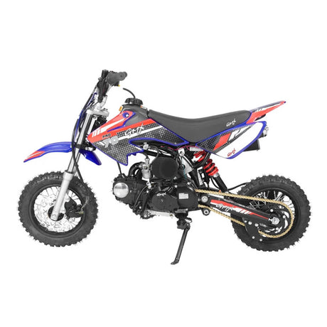 Products GMX 70cc 4-Stroke Semi-Auto Pro Kids Dirt Bike - Blue - KIDS CAR SALES