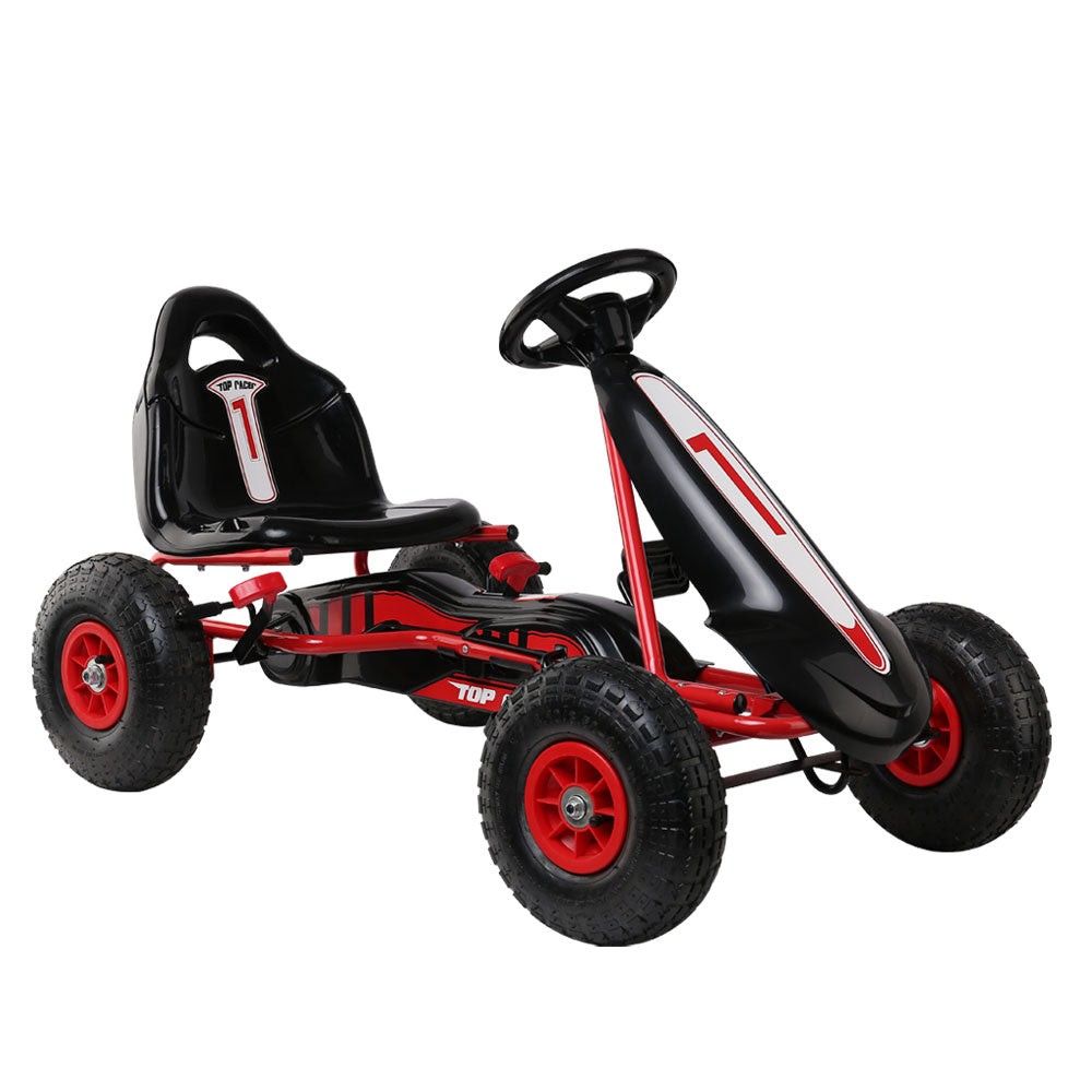 Rigo Kids Pedal Powered Go Kart Ride On Car For Kids - Red