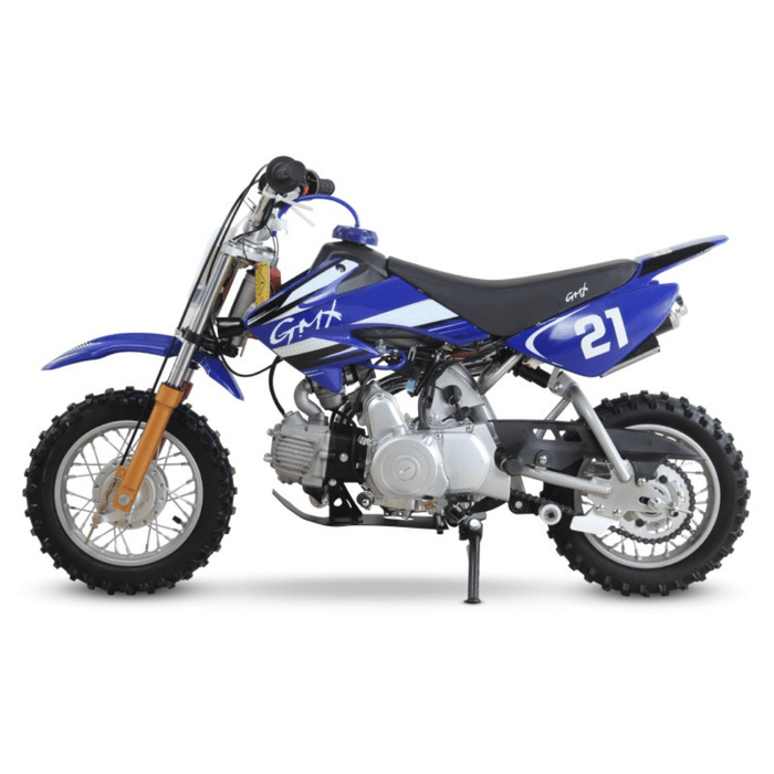 GMX GMX 50cc Moto50 4-Stroke Petrol Powered Kids Dirt Bike - Blue GMXUB50BLU
