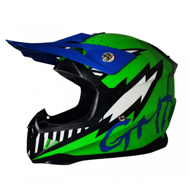 GMX GMX Motorcross Junior Kids Safety Helmet - Green