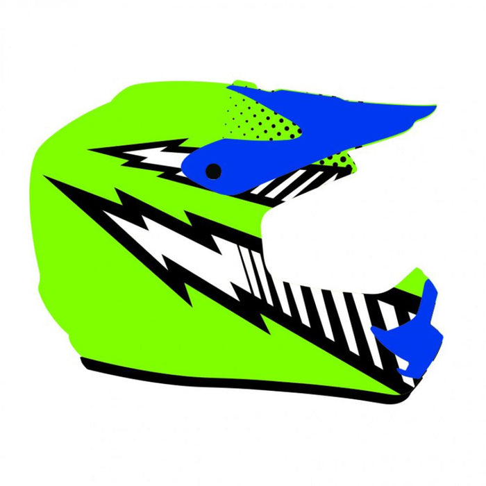 GMX GMX Motorcross Junior Kids Safety Helmet - Green