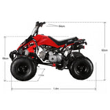 GMX GMX Beast 110cc Petrol-Powered 4-Stroke Kids Sports Quad Bike - Red GE-YX110-RED