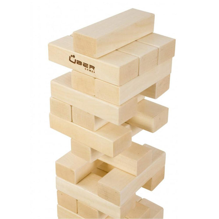 Yard Games Hardwood Giant Tumble Tower Tumbling Blocks with Bag YG3224