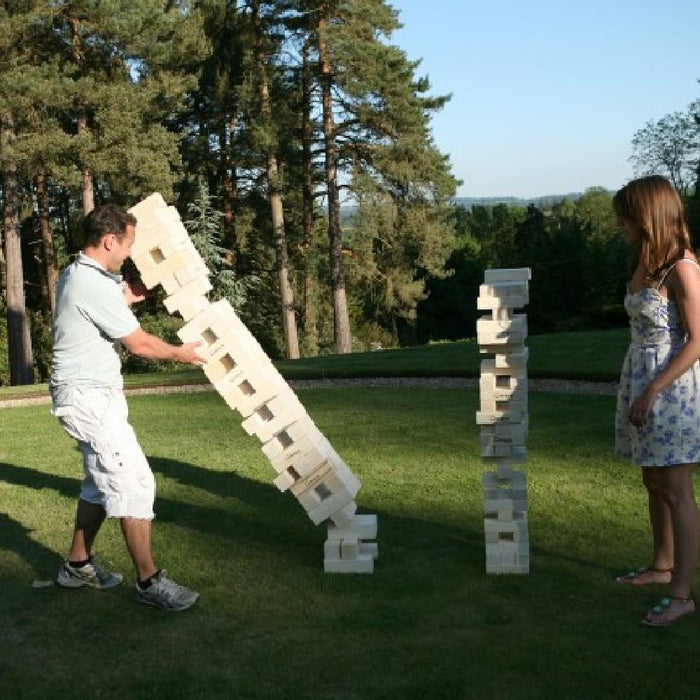 Hardwood Monster Tumble Tower Tumbling Blocks with Bag - KIDS CAR SALES