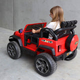 Kids Car Sales Big 2-Seat Beach-Cruiser 12v Kids Ride-On SUV w/ Remote - Red BJP012-RED