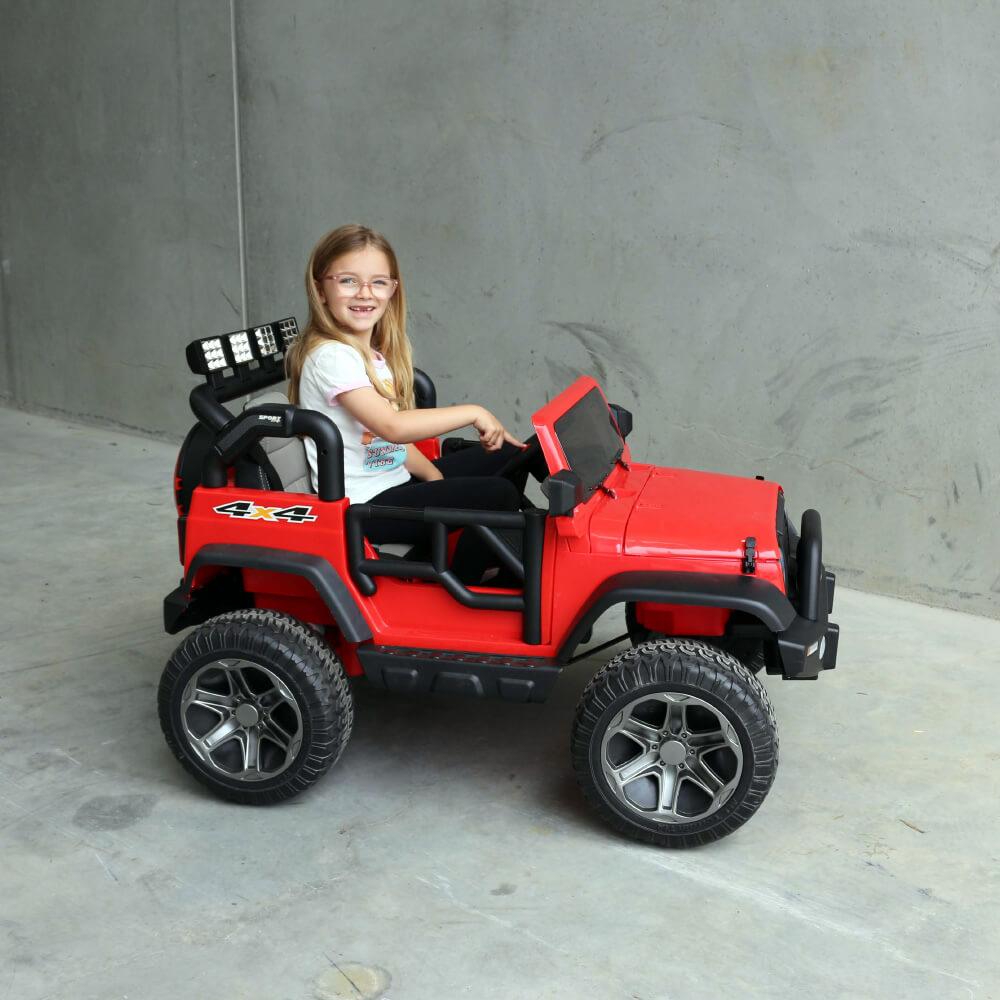 Kids Car Sales Big 2-Seat Beach-Cruiser 12v Kids Ride-On SUV w/ Remote - Red BJP012-RED