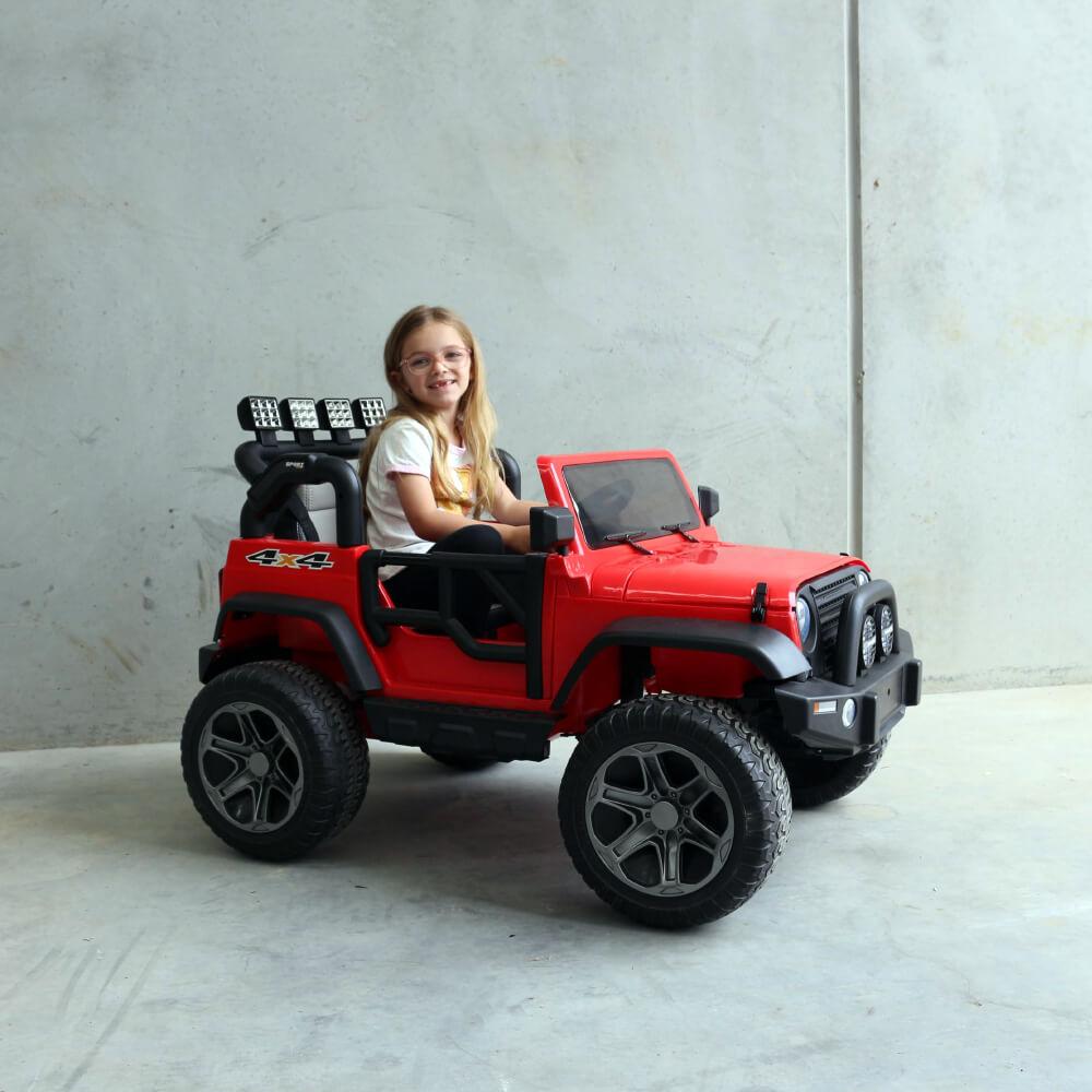 Kids Car Sales Big 2-Seat Beach-Cruiser 12v Kids Ride-On SUV w/ Remote - Red BJP012-RED