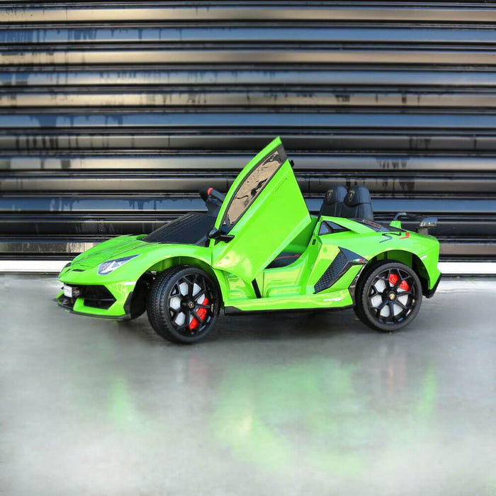 Kids Car Sales Lamborghini Aventador SVJ 12v Kids Ride-On Car w/ Remote - Green HL328-GRE