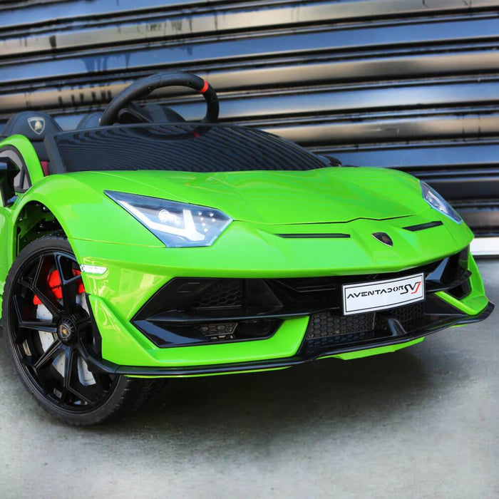 Kids Car Sales Lamborghini Aventador SVJ 12v Kids Ride-On Car w/ Remote - Green HL328-GRE