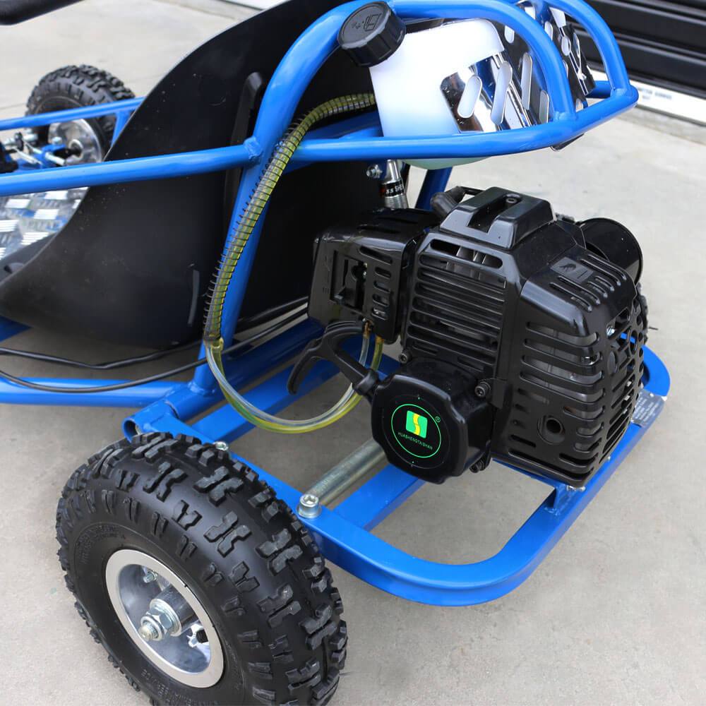 MJM MJM 49cc Automatic 2-Stroke  Kids Mini Go Kart - Blue MJM-49GK-BLU