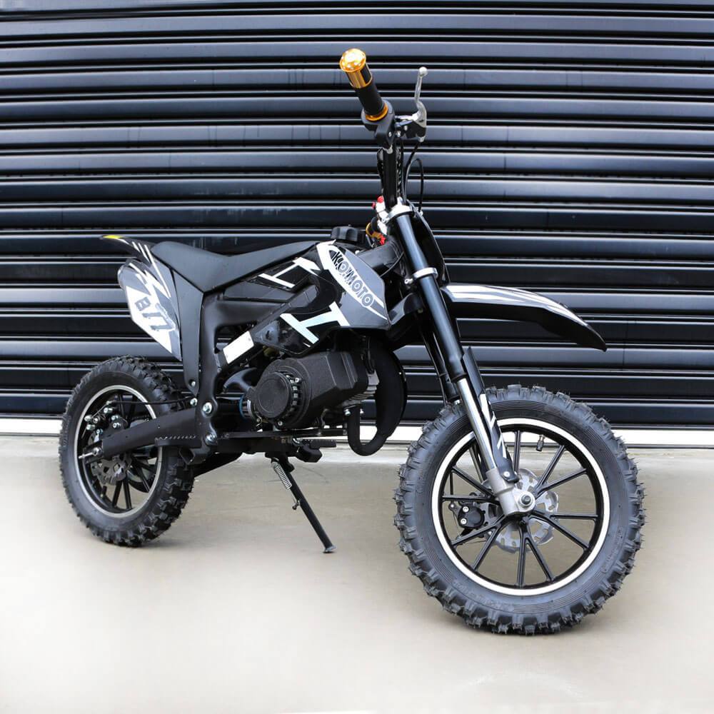 MJM MJM 49cc Petrol Powered 2-Stroke Kids Dirt Bike - Black MJM-49DB-BLA