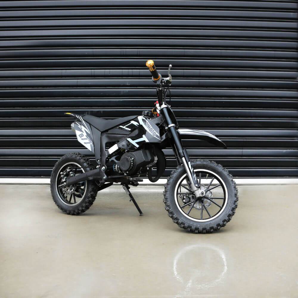 MJM MJM 49cc Petrol Powered 2-Stroke Kids Dirt Bike - Black MJM-49DB-BLA