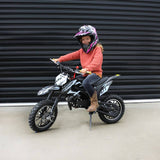 MJM MJM 49cc Petrol Powered 2-Stroke Kids Dirt Bike - Black MJM-49DB-BLA