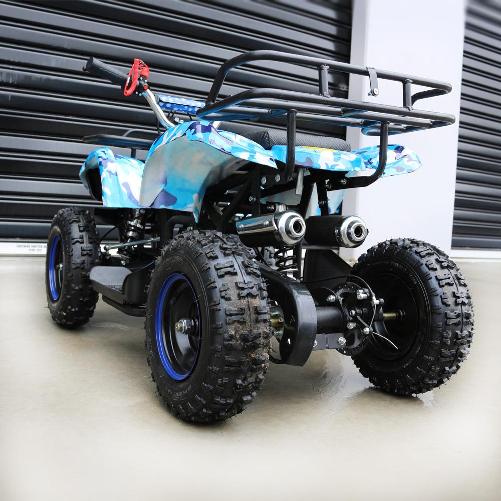 MJM MJM 49cc Petrol Powered 2-Stroke Farm Kids ATV Quad Bike - Blue MJM-49ATV-FA-BLU