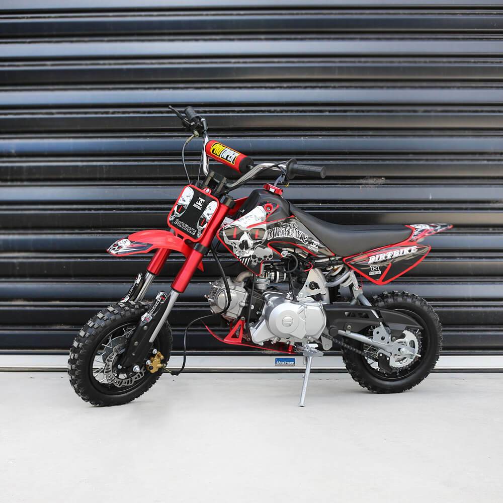 MJM MJM 50cc Petrol Powered 4-Stroke Kids Dirt Bike - Red MJM-50DB-RED