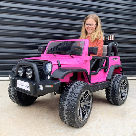 Kids Car Sales Big 2-Seat Beach-Cruiser 12v Kids Ride-On SUV w/ Remote - Pink BJP012-PIN