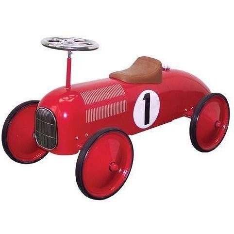 Johnco Red Metal Vintage Speedster Ride On Kids Car FS897R