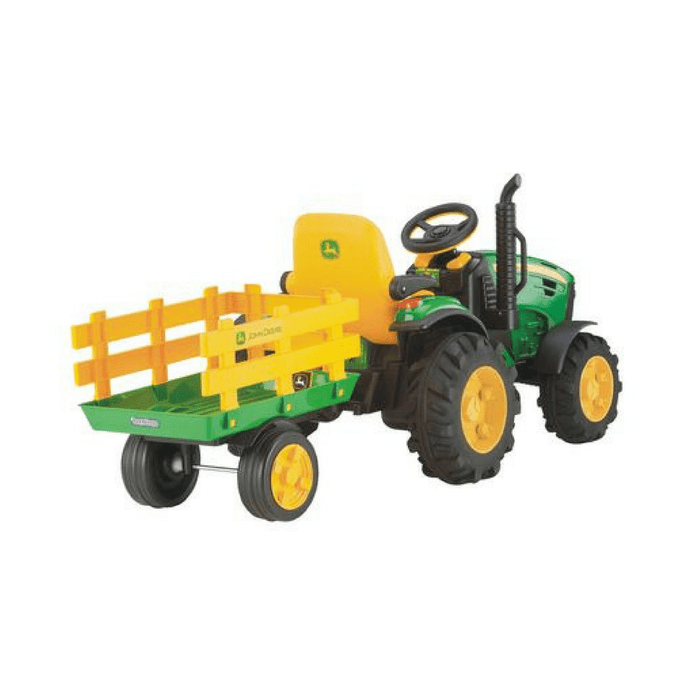 John Deere John Deere Ground Force 12v Kids Ride-On Tractor With Trailer IGOR0039