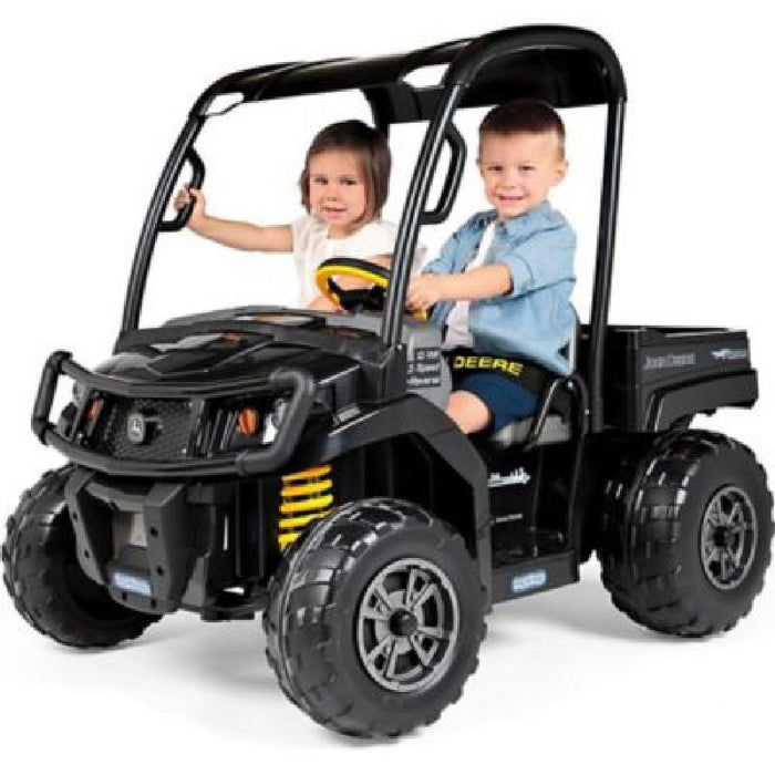 John Deere John Deere Midnight Black XUV 12V Kids Ride On Gator with Roof IGOD0093