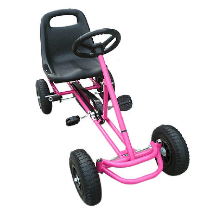 Unbranded Pink Kids Ride On Bariloche Outdoor Pedal Go Kart in Various Colours V63-700403